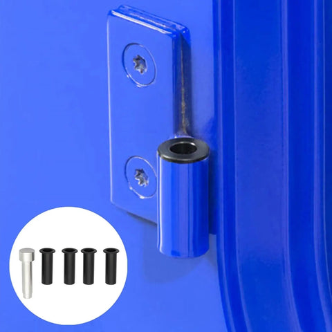 Door Hinge Pin Liners And Bushings Kit For Jeep Wrangler TJ YJ CJ LJ 1986 2006 With Removal Tool Easy Rustproof Replacement To Make Doors Open Smooth Quiet No More Squeaks And Wobble Free DIY Install, black and silver bushings