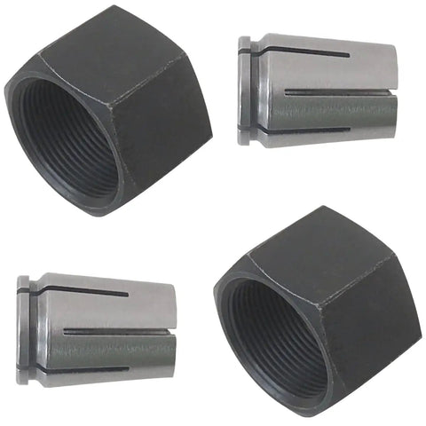 Precision Machined Router Collet Kit For DeWalt DW621 DW618 And 1613 1618 Series Heavy Duty Collet Set, metal components displayed