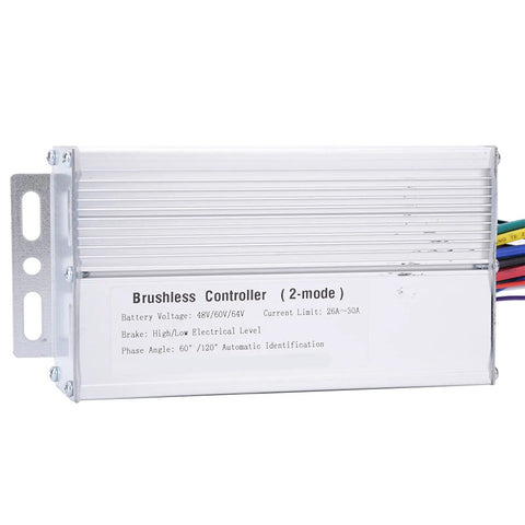 Premium Brushless Motor Controller For Electric Scooters 48V 60V 64V 1000W To 1500W dual mode controller with wiring.