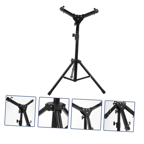 Badass Foldable Snare Drum Rack With Heavy Duty Alloy Stand And No Sweat Setup For Home Studio Practice Collapsible Black Support Frame