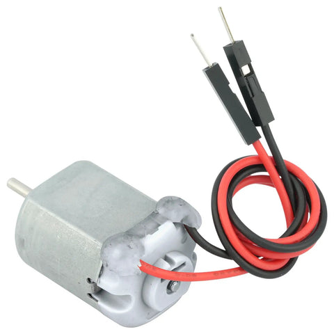 Single motor from 10 Pack Mini DC Motors For DIY Projects 1.5V To 6V Tiny Electric Motors With 20cm Wires 2mm Shaft 8mm Length