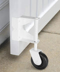 Heavy Duty Swing Gate Wheel Caster For Vinyl Gates Up To 200 Pounds, 360 Degree Swivel, Spring Loaded, 3.9 Inch Diameter, White