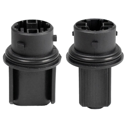 2 Pack Front Turn Signal Bulb Sockets Replaces 224-394-025 For Freightliner Cascadia M2 Columbia Headlight Turn Signal Socket Fits 4157NA 3157NA Bulbs, black plastic