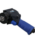 Compact Half Size Air Impact Wrench With Durable Composite Shell packs serious 680 Nm output; features a black body and blue grip.