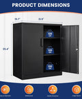 Heavy Duty Steel Garage Storage Cabinet With Two Doors And Adjustable Shelves Lockable File Counter Cabinet dimensions