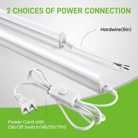 Ultra Bright 4 Foot LED Shop Light Bar With 2300 Lumens And 6500K Cool White Energy Efficient Linkable Ceiling And Under Cabinet Lighting For Garage Workshop Basement FCC Certified 4 Pack with power connection options