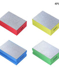 4 Piece Diamond Hand Polishing Pads Set With 60 Grit 100 Grit 200 Grit And 400 Grit for sanding concrete glass stone granite marble