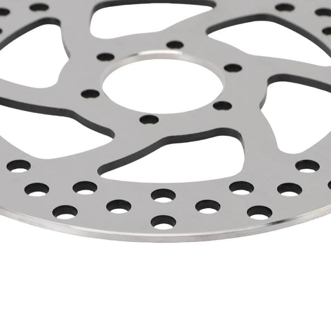 Close-up of Metal Brake Disc Replacement For Electric Scooters With Wear Resistant Build Beefed Up Braking Easy Install Stable Stop