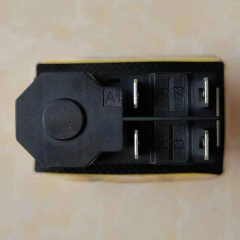 4 Pin Waterproof Electromagnetic Pushbutton Switch, On Off, With Power Off And Under Voltage Protection, 120V, 1/2HP, 16A/12A, CE ROHS, Durable Panel-Mount Micro Switch For Harsh Environments, black rear terminals