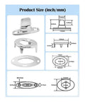Badass Metal Twist Lock Turn Buttons For Sailboats And Marine Gear featuring size specifications and measurements for installation.