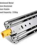 Heavy Duty 3-Fold Full Extension Drawer Runners With Smooth Glide Ball Bearing Cabinet Slides 14 Inch 350mm close-up view