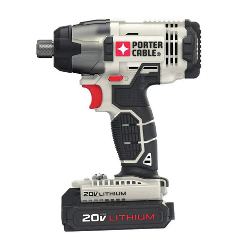 20V Max Cordless Impact Driver Kit One Quarter Inch Hex Compact And Lightweight Delivers 1450 In Lbs Of Torque To Fasten Like A Boss 0 To 2800 RPM 0 To 3100 BPM Fits In Tight Spaces PCC641LB shown from side view