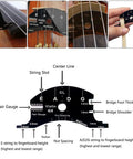 Pro Grade Violin Repair Tool Kit For Luthiers With Brass Sound Post Gauge, detailed bridge template gauge close-up