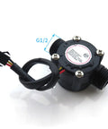 Water Flow Sensor 5-18V Hall Effect Flowmeter For DC Liquid Monitoring, 1-1/4 Inch Size, inline flow switch with wires and connectors