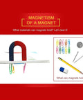 Hands On Educational Electromagnet Kit For Magnetic Experiments And Physics Lab Equipment Ideal For High School Classrooms Demonstrations And Science Lessons with magnets lifting paper clips.