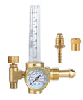Brass Argon/CO2 welding gas regulator with vertical flow meter tube and gauge, CGA580 inlet