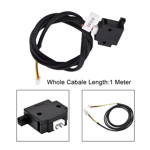 Plug And Play 3D Printer Filament Run Out Sensor Module Auto Pause Detection Lerdge Board Compatible 175mm Spool Monitor Game Changer For Worry Free Creative Sessions Black