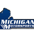 Michigan Motorsports logo on blue state-shaped graphic with LS/LT performance parts text