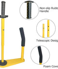 Built Tough Pallet Stretch Film Dispenser With Sure Grip Handle Fits Standard 16 To 18 Inch Rolls For No Sweat Warehouse Wrapping And Fast Shipping Jobs with non-slip rubber handle and telescopic design.