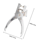 Side view of Handheld Metal Hole Puncher For Office And Crafts Single Hole Paper Punch with compact design, showing dimensions.