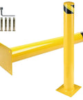 Heavy Duty Welded Steel Bollard Post For Parking Lot Safety 36 Inch Tall Built Like A Tank Metal Traffic Barrier with bolts