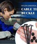Universal Nylon Cable Tie Buckle Self Locking Zip Ties For Auto Body Panels And Bumpers, Quick Fix Bumper Retainer Clips