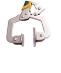 Heavy Duty Clamp With Large Swivel Pads For Woodworking And Welding Projects 11 Inch Adjustable Jaw One Hand Lock Wide Face Clamping