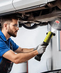 Mechanic using Induction Heat Tool For Rusty Bolt And Screw Removal No Sweat 1200W 110V With Eight Coil Set under car
