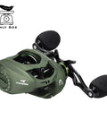 Spartacus II Baitcasting Reel For Anglers Ultralight 6oz Beastly Smooth 17.6 lb Carbon Fiber Drag 7.2 To 1 Gear Ratio Stryker Green