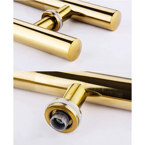Heavy Duty Stainless Steel Glass Door Push Pull Handle for Office Hotel and Barn Sliding Doors Round Tube Grip Detail