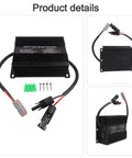 Heavy Duty Beast 1000W Solar Charge Controller With Smart MPPT Tracking For 48V 60V 72V Battery Banks shown with wiring connections and screws.