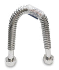 24 Inch By 1 Inch FIP Heavy Duty Stainless Steel Corrugated Water Flex Connector With Extra Thick Washers For Water Heaters And Water Softeners