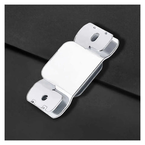 Universal Sectional Sofa Connectors Lock Down Your Couch And Keep It Tight With Heavy Duty Interlocking Furniture Clips on dark surface.