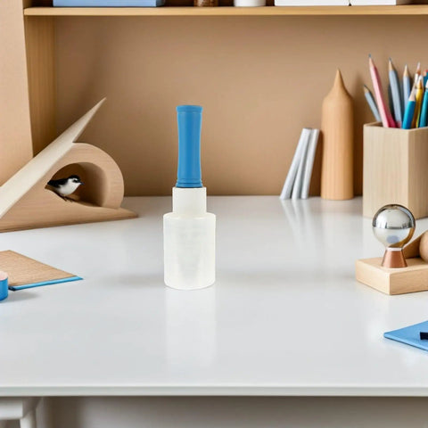 Four Rolls Stretch Film Wrap With Ergonomic Handles For Moving And Packing High Performance LLDPE Cling Plastic Wrap on desk.