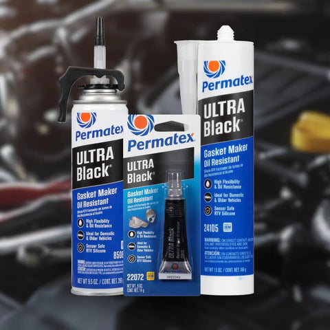 Ultra Black RTV Silicone Gasket Maker with Maximum Oil Resistance Sensor Safe Formula PowerBead Can 9.5 Oz