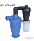 Cyclone Dust Collector for Woodworking, 50T4 T32 Series, blue and black vacuum filter separator unit.