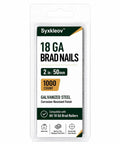 Pro Standard 18 Gauge 2 Inch Galvanized Finish Nails For Pneumatic Electric Brad Nailers packaged with 1000 count for trim work.
