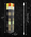 Product image of Glow Torch Wall Lamp With 7 Color Night Light, Rechargeable, Handheld Or Wall Mountable Table Light, 11 x 2.2 in with USB cord
