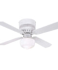 Casanova Supreme 42 Inch Indoor Ceiling Fan With Light In White Finish, Reversible White And Whitewashed Pine Blades, Opal Glass Light Kit