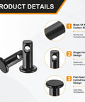 4 Pack M4x10mm Single Hole Clevis Pins Black For Quick Assembly In Machinery, Farm Equipment, Hitches, Lifts And Rigging Durable Steel Pins For Easy Disassembly And Strong Hold In DIY Projects, black steel single-hole pin detail