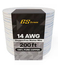Duplex Marine Wire 200 Ft Roll 14 Gauge Oxygen Free Tinned Copper Boat Wiring Sheathed 14 AWG Marine Grade Cable