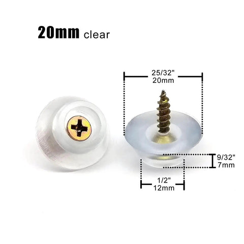 Adjustable Leveling Feet Set Of 48 For Furniture Tables Chairs And Cabinets Wobble Free Shockproof Glide Feet with 20mm clear finish