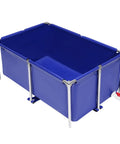 Foldable Canvas Fish Pond With Rustproof Stainless Steel Frame For Koi Prawns Fish And Lobster No Fuss Setup Portable Outdoor Aquarium.