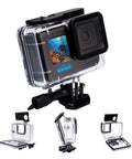 Underwater Dive Housing For GoPro Hero 9 10 11 12 13 Up To 60M Depth Waterproof Case Dope With Anti Fog Clear View, front and side views.