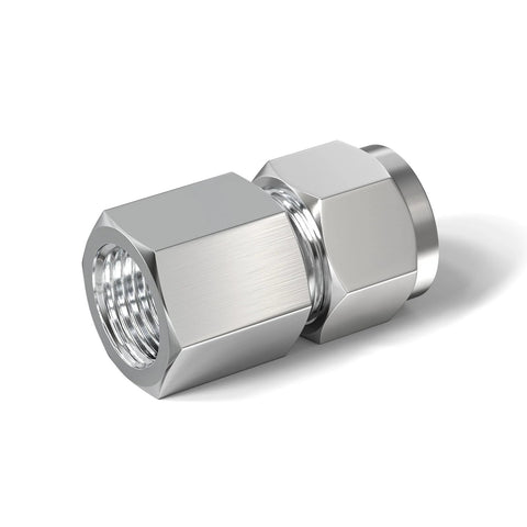 304 Stainless Steel Compression Tube Fitting Connector One Half Inch Tube OD To One Half Inch NPT Female Straight Adapter.