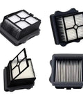 Four HEPA filters for Replacement Brush Roller For Floor One S5 Steam Vacuum Cleaner with HEPA Filter in different angles.