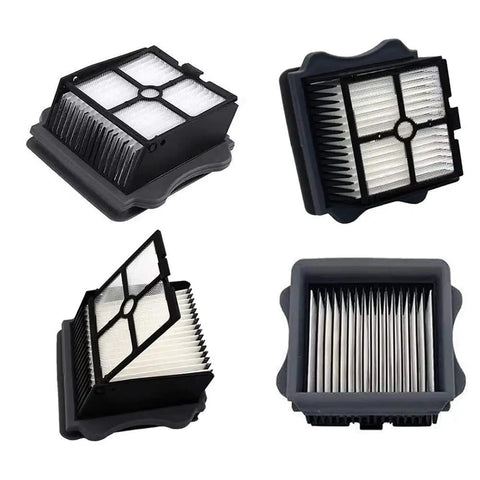 Four HEPA filters for Replacement Brush Roller For Floor One S5 Steam Vacuum Cleaner with HEPA Filter in different angles.