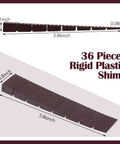 36 Piece 4 Inch Sloped Plastic Composite Shims Leveling Wedges For Home Furniture DIY And Restaurant Use Indoor Outdoor