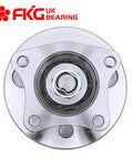 Front view of a Rear Wheel Hub Assembly Fits 1993-2002 Toyota Corolla 1998-2002 Chevy Prizm 1993-1997 Geo Prizm 4 Lug 4 Bolt Non ABS