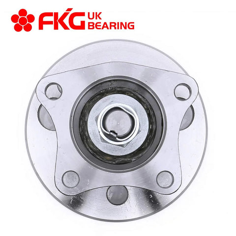 Front view of a Rear Wheel Hub Assembly Fits 1993-2002 Toyota Corolla 1998-2002 Chevy Prizm 1993-1997 Geo Prizm 4 Lug 4 Bolt Non ABS